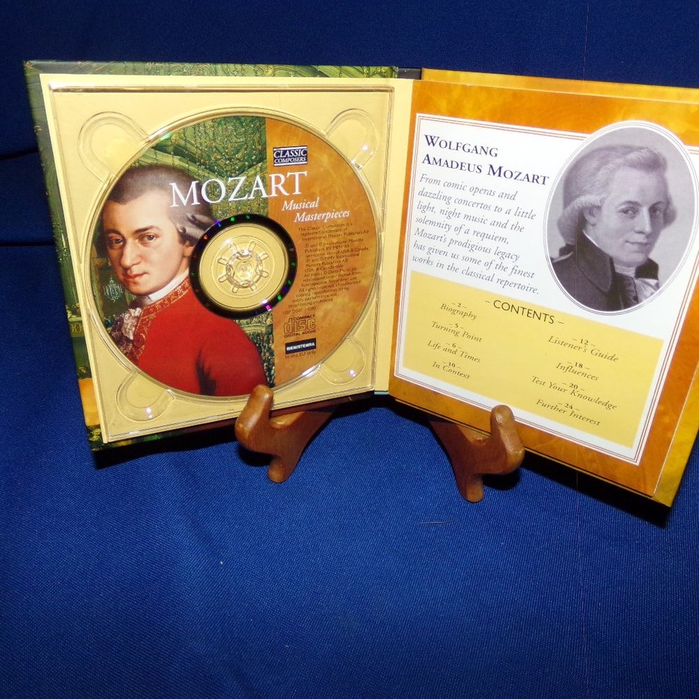 Vintage Classic Composers -  Classical Mozart CD w/ Built-In Booklet - Unplayed